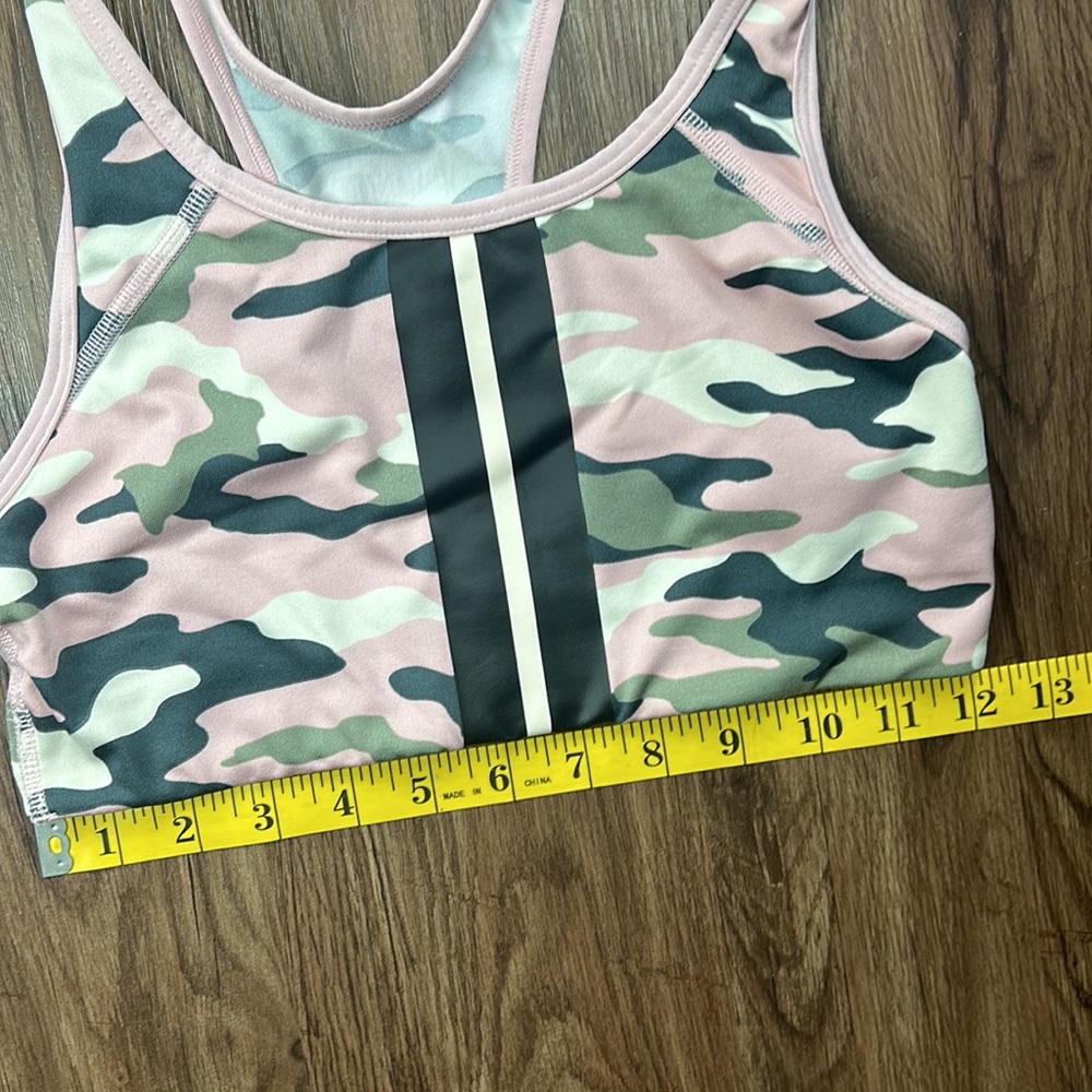 Victoria’s Secret PINK Camo Ultimate Unlined Sports Bra Medium Support Small S - Picture 10 of 10